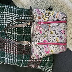 Coach Poppy Butterfly Graffiti Tote